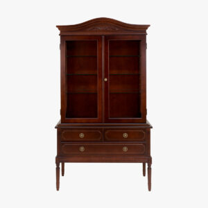 Empire hopeakaappi, väri Hepplewhite eli tumma mahonki.