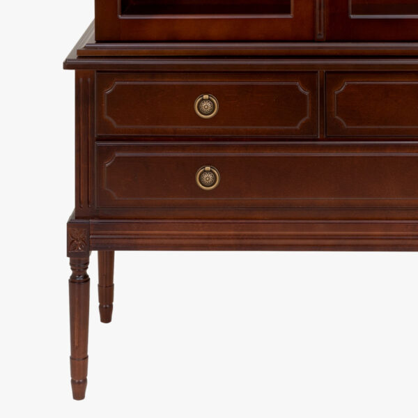 Empire hopeakaappi, väri Hepplewhite eli tumma mahonki.