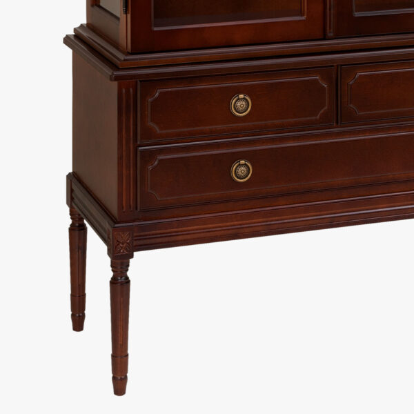 Empire hopeakaappi, väri Hepplewhite eli tumma mahonki.