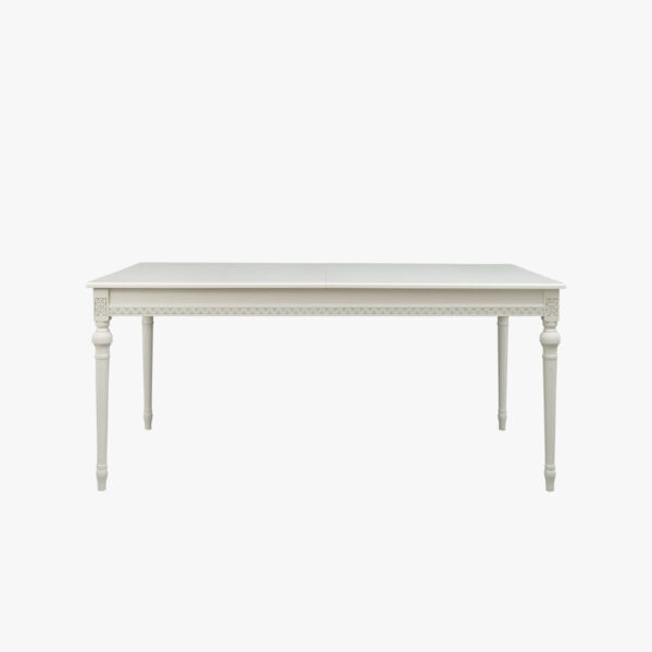 Kustavilainen ruokapöytä, helmenharmaa - patina