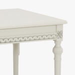 Kustavilainen sohvapöytä, suorakaiteen muotoinen, väri helmenharmaa-patina.