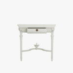 Kustavilainen 2-jalkainen peilipöytä, väri helmenharmaa-patina.