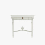 Kustavilainen 2-jalkainen peilipöytä, väri helmenharmaa-patina.