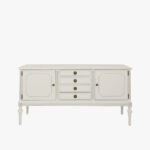 Kustavilainen astiakaappi, helmenharmaa-patina.