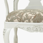 Talonpoikaisrokokoo nojatuoli, verhoilu Chrysanthemum toile.