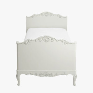 Talonpoikaisrokokoo sanky 80 x 200 cm, väri helmenharmaa-patina