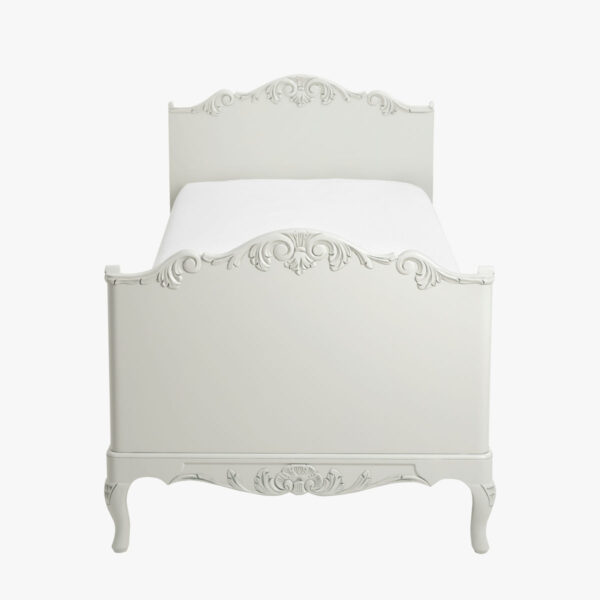 Talonpoikaisrokokoo sanky 80 x 200 cm, väri helmenharmaa-patina