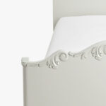 Talonpoikaisrokokoo sanky 80 x 200 cm, väri helmenharmaa-patina