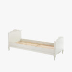 Talonpoikaisrokokoo sanky 80 x 200 cm, väri helmenharmaa-patina