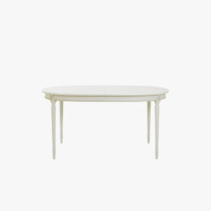 Empire ruokapöytä ovaali, väri helmenharmaa-patina.