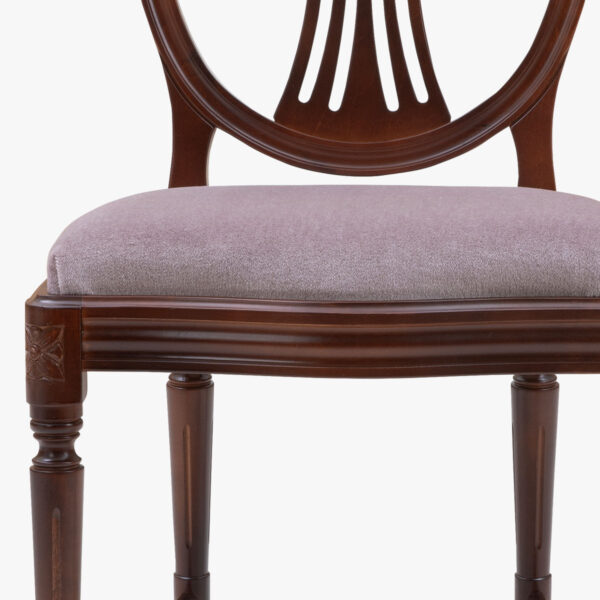 Hepplewhite tuoli, hepplewhite-väri, verhoiluna mohair syreeni