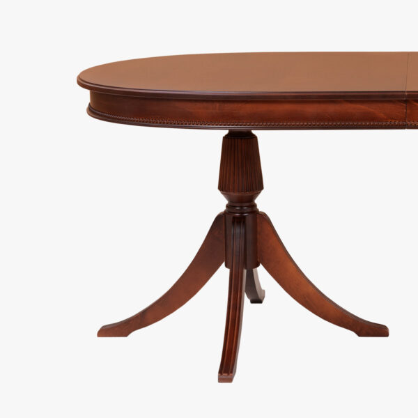 Hepplewhite-ruokapöytä, ovaali, hepplewhite-väri.