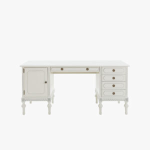 Kustavilainen kirjoituspöytä, väri helmenharmaa-patina.