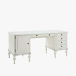 Kustavilainen kirjoituspöytä, väri helmenharmaa-patina.